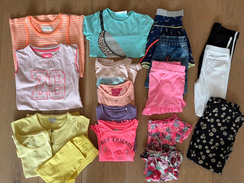 Zomer kleding pakket mt 116/122 veel merk (18 stuks), Ophalen of Verzenden, Gebruikt, Maat 116