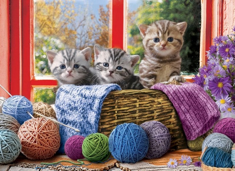 Eurographics - Knittin’ Kittens - 500XL stukjes, Ophalen of Verzenden, 500 t/m 1500 stukjes, Nieuw, Legpuzzel
