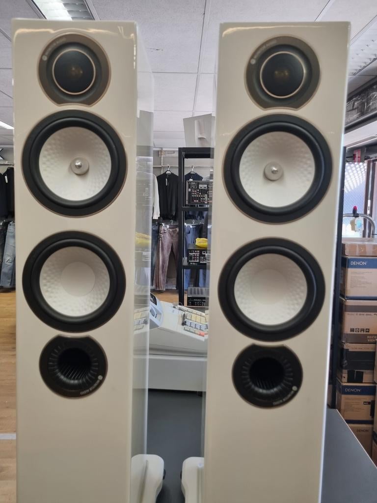 Monitor Audio RX 6 wit hoogglans vloerstaande luidsprekers, //, Zo goed als nieuw, //, //