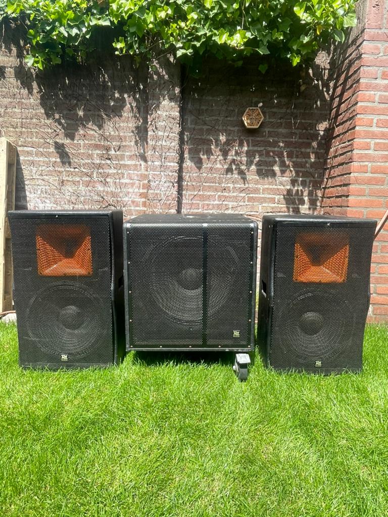 RD power dynamics speaker set, Audio, Tv en Foto, Luidsprekers, Gebruikt, Complete surroundset, 120 watt of meer, Ophalen