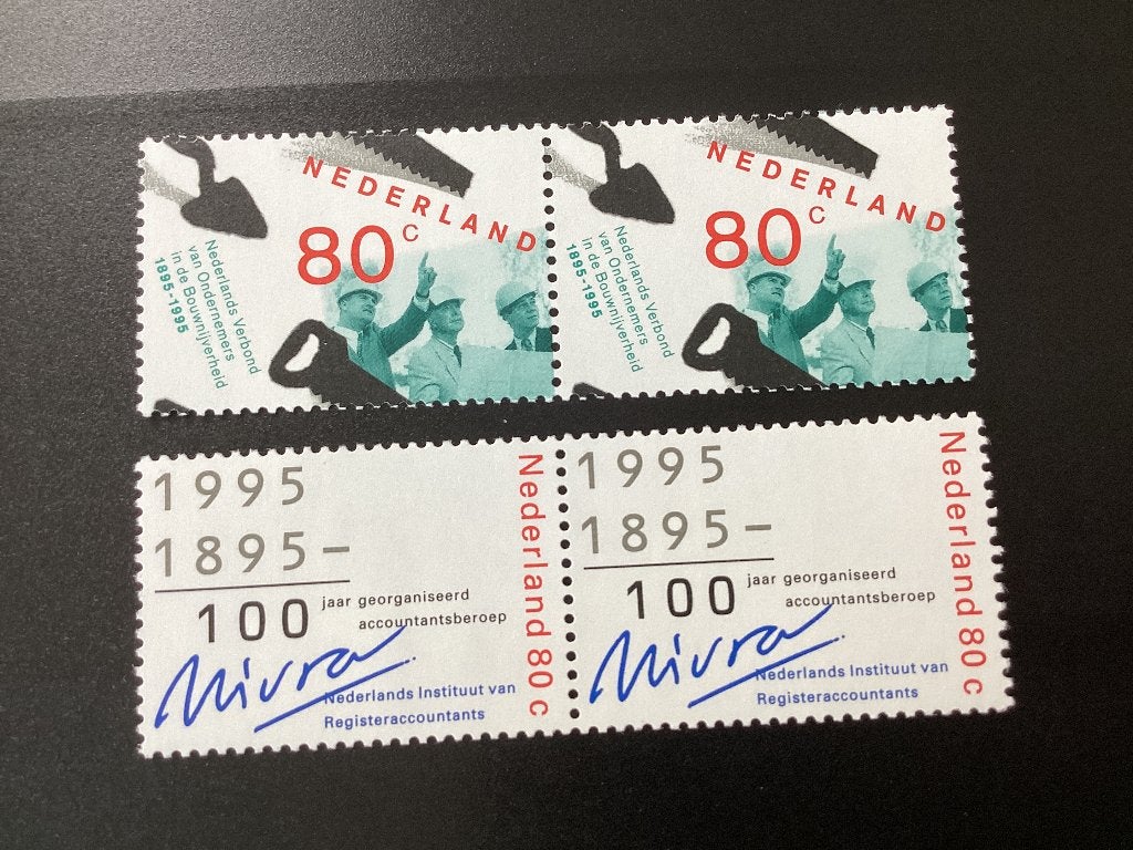 1995, gecombineerde uitgifte, 1637-1638/ paar, Postzegels en Munten, Postzegels | Nederland, Verzenden, Na 1940, Postfris