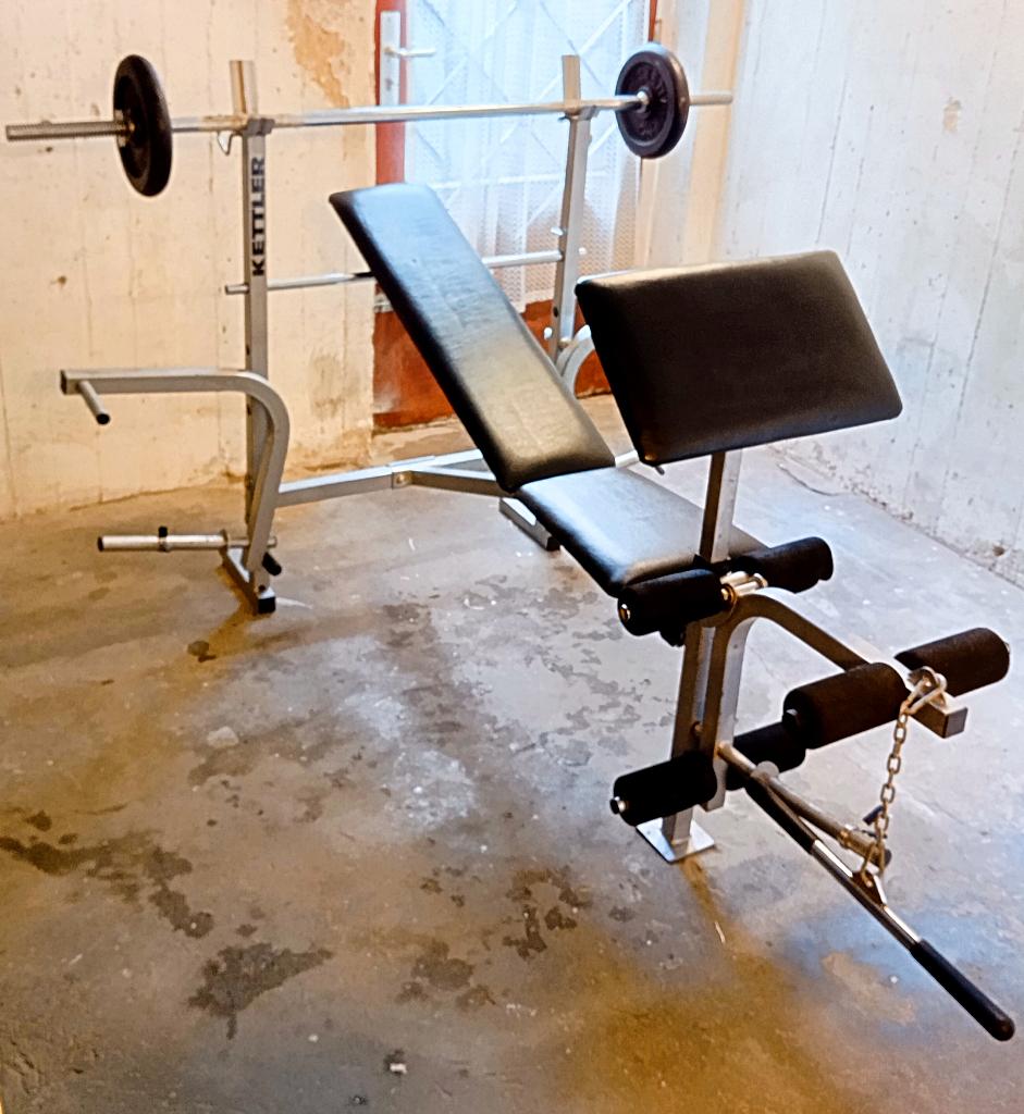 Kettler halterbank, Ophalen, Gebruikt, Benen, Fitnessbank