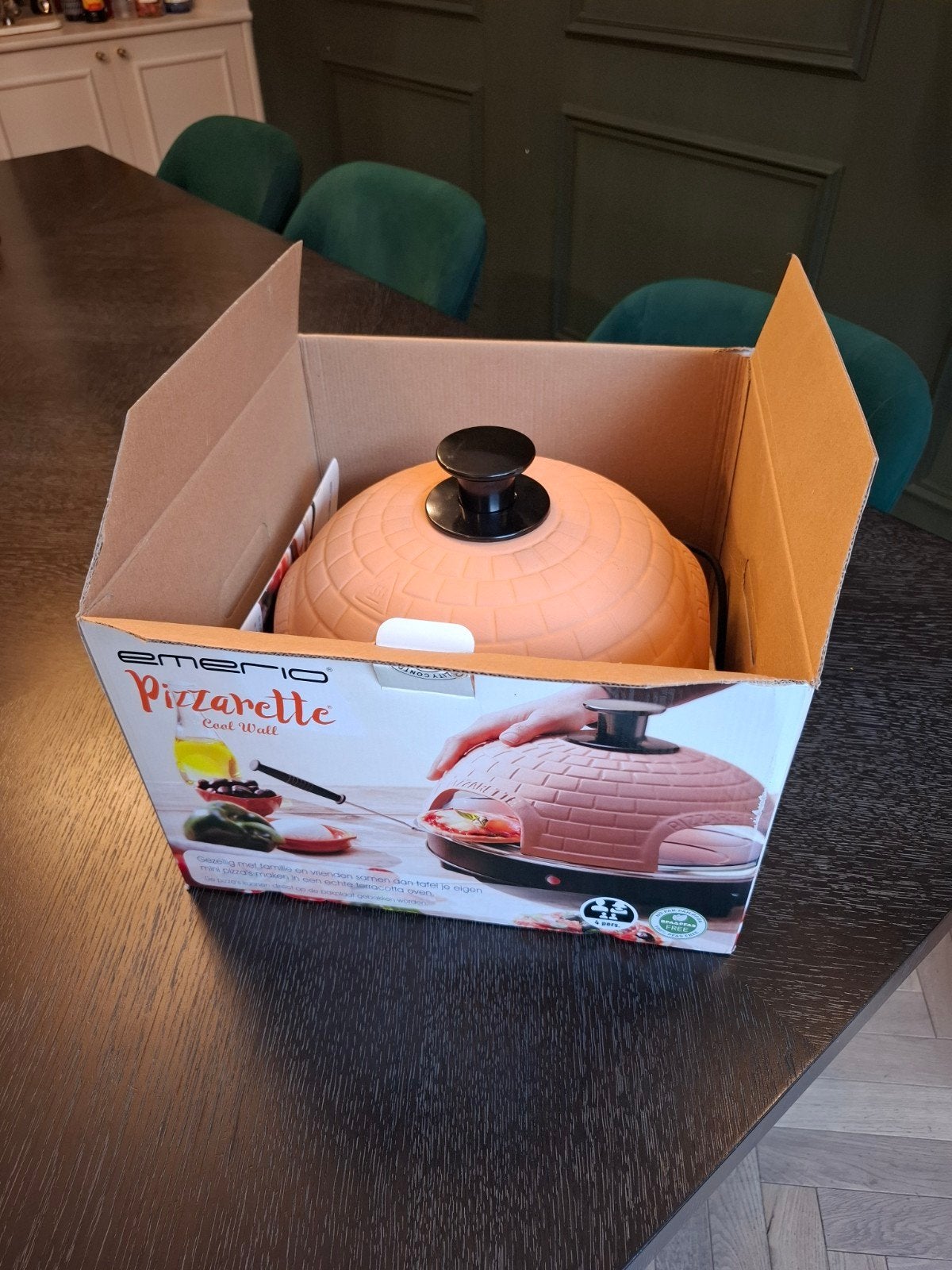 Emerio Pizzarette Cool Wall - Pizzaoven voor 4 personen, Witgoed en Apparatuur, Ovens, Ophalen, Minder dan 45 cm, Overige merken