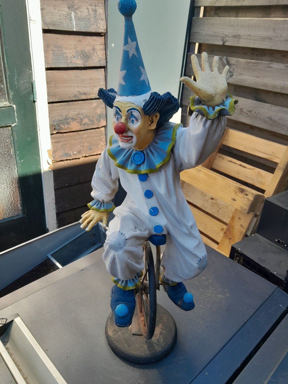 Te koop grote clowns beeld, Ophalen, Zo goed als nieuw