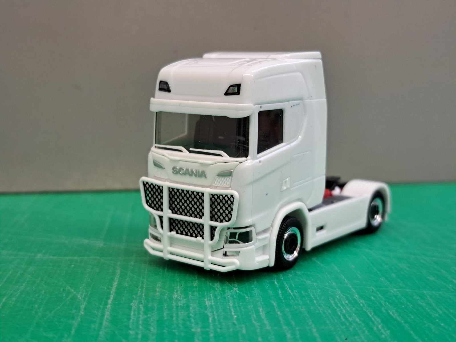 Herpa Scania CS wit bullbar alcoa velgen 1:87 H0, Ophalen of Verzenden, Nieuw, Bus of Vrachtwagen, Herpa
