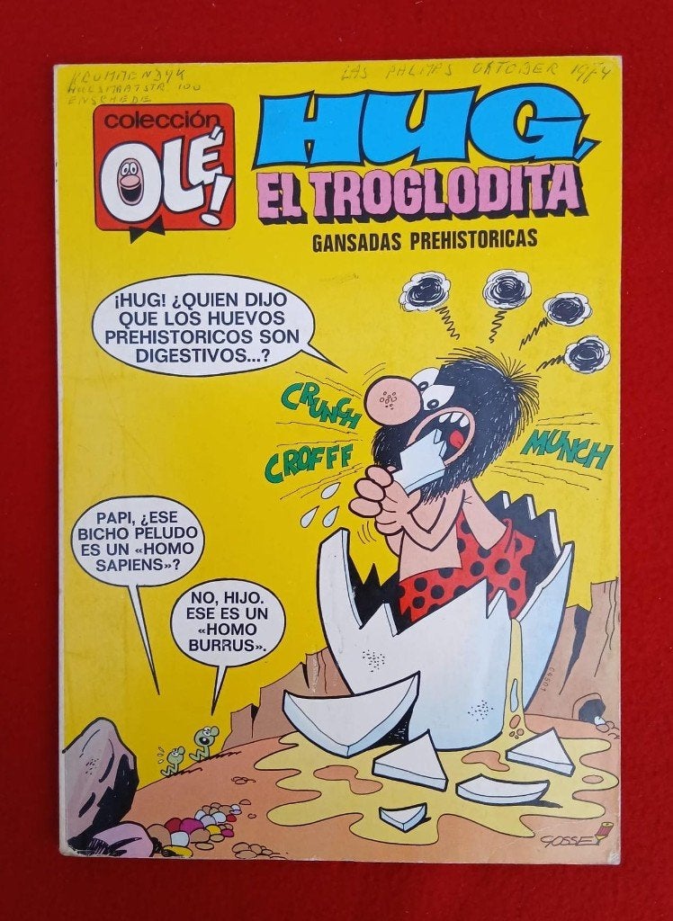 Hug, el Troglodita. Colección Olé! Spaanse strip. 1e druk., Gelezen, Gosset, Eén stripboek, Ophalen of Verzenden