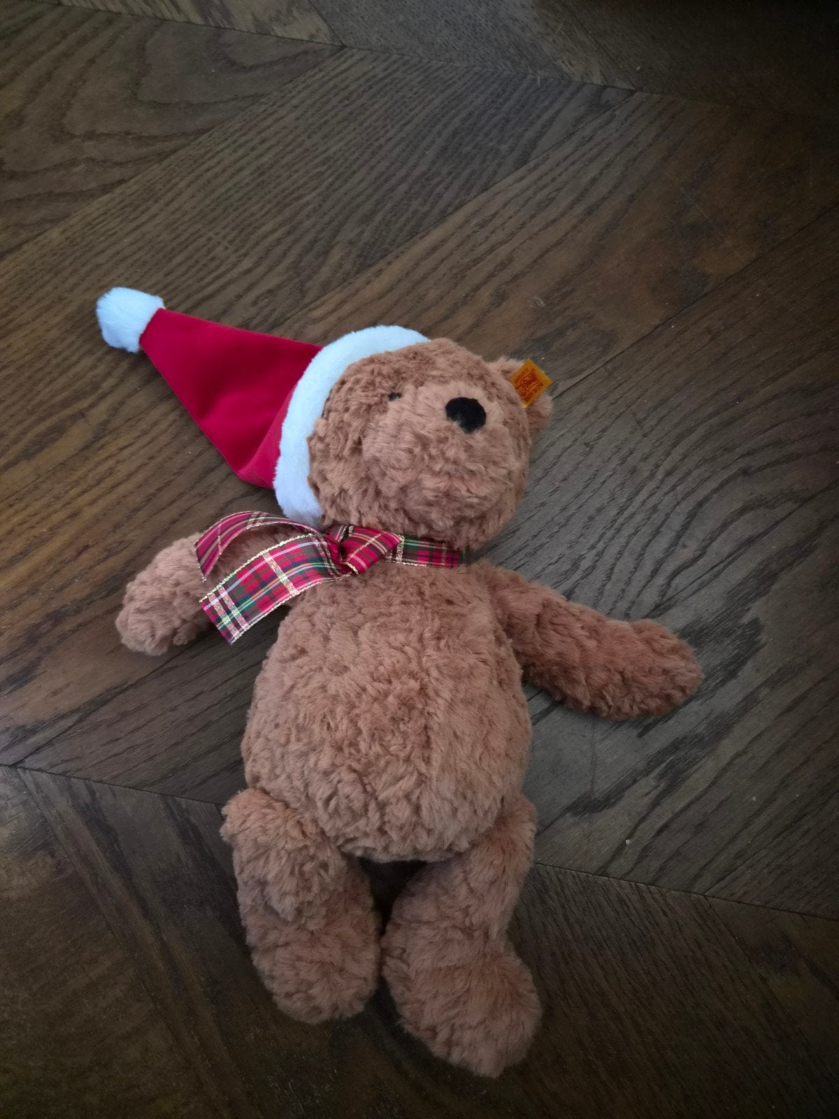 Steiff Jimmy Teddybeer Kerstmis - 30 cm, Ophalen of Verzenden, Zo goed als nieuw