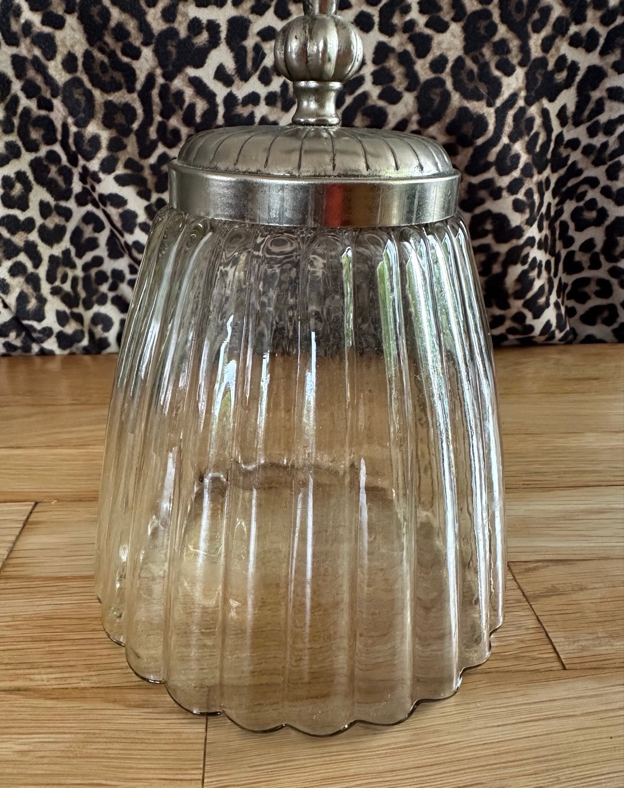 Vintage glazen pot met deksel - Decoratieve opberger, Ophalen