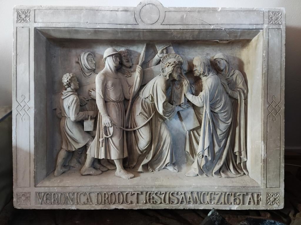 19-eeuws reliëf van gips, Ophalen of Verzenden
