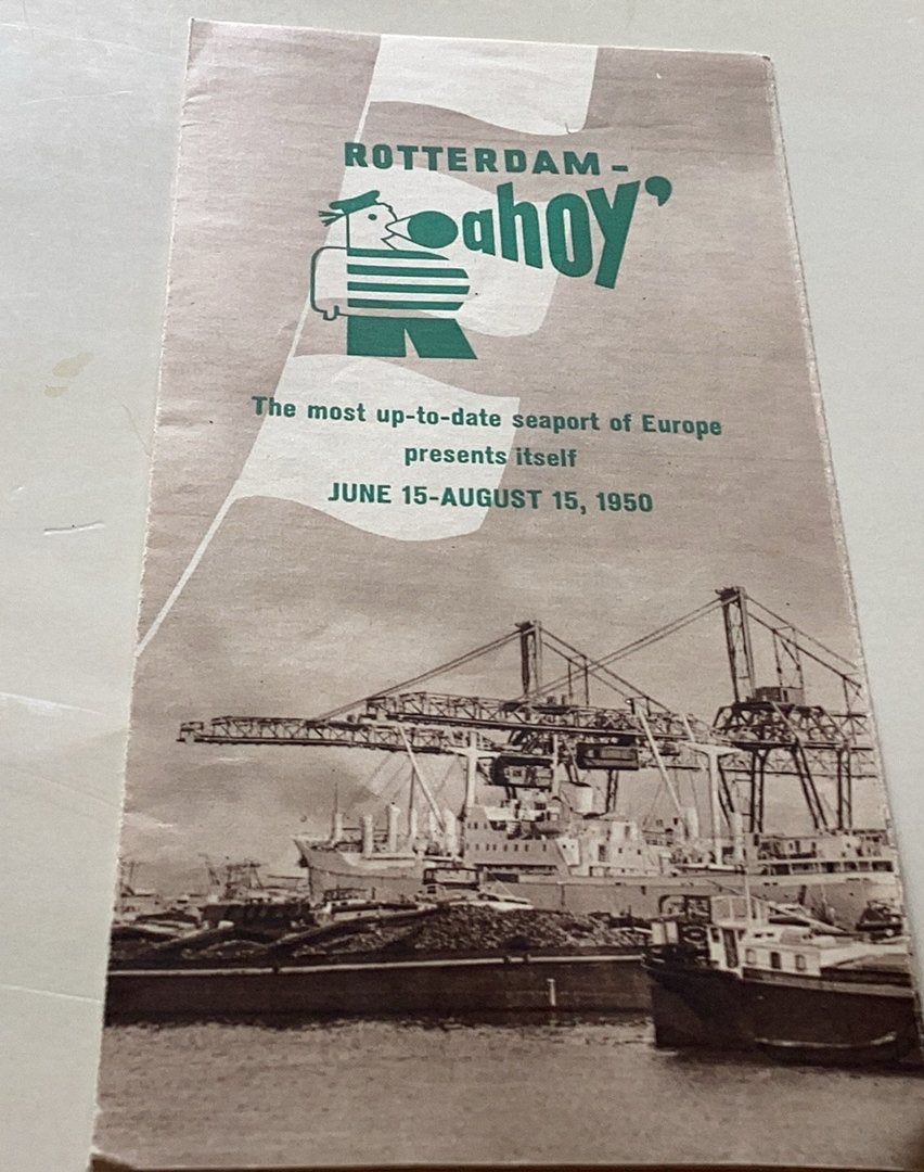 Rotterdam Ahoy 1950 folder met 6 blz, Verzamelen, Ophalen of Verzenden, Zo goed als nieuw, Overige typen