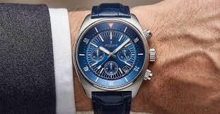 Jacob Zech Vienna Chronograaf - Zilver, Blauw, Oranje, Sieraden, Tassen en Uiterlijk, Horloges | Heren, Overige merken, Leer, Staal