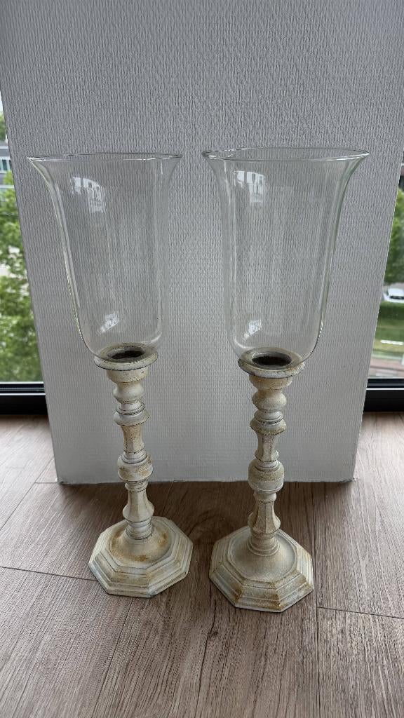 Kandelaars, Ophalen, 50 tot 75 cm, Beige, Zo goed als nieuw