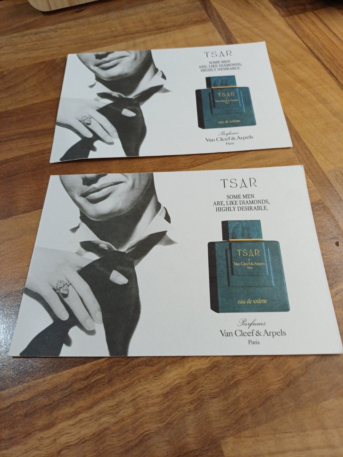 Vintage Van Cleef & Arpels TSAR Eau de Toilette Kaartjes, Ophalen of Verzenden, Gebruikt