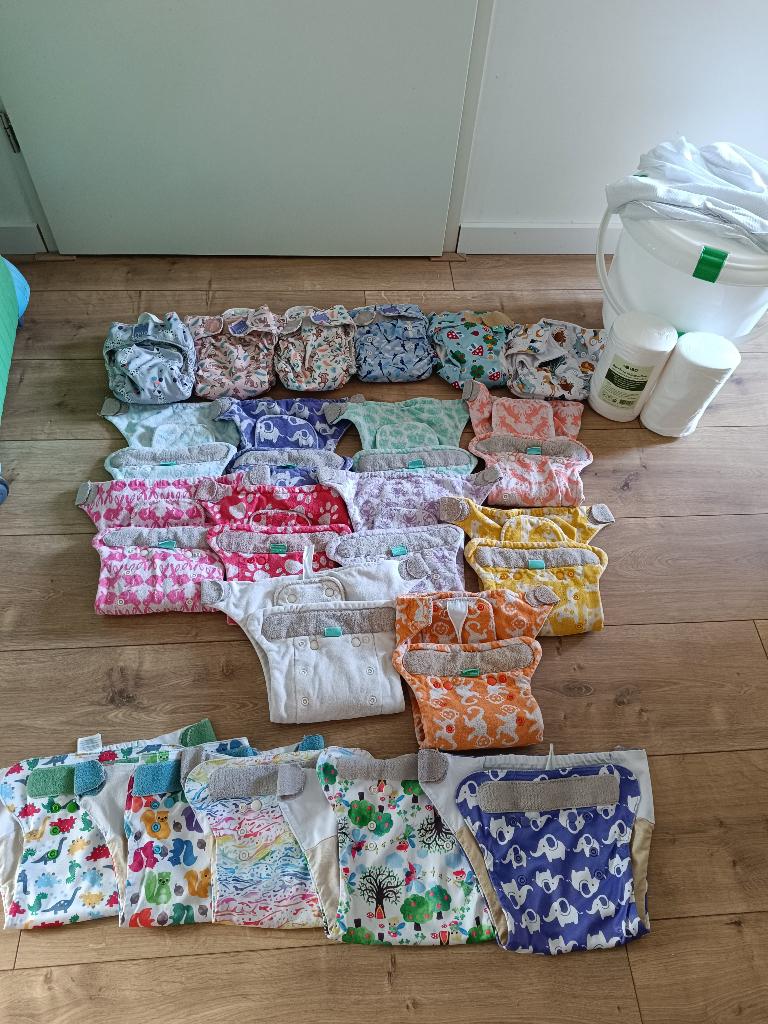 16 Wasbare luiers van Totsbots en Bambino mio, Ophalen of Verzenden, Gebruikt, Overige typen, Overige merken
