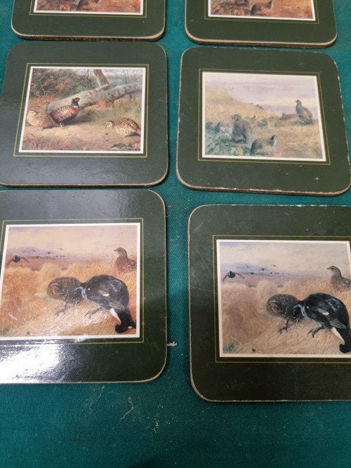 onderzetters fazanten clover leaf coasters vintage, Huis en Inrichting, Ophalen of Verzenden, 'T Olde Gre-j, Info@toldegrej.nl