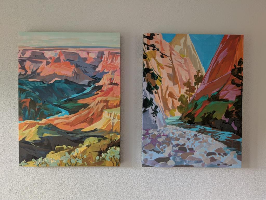 Canvas afdrukken: Grand Canyon & Zion (18x24 inch), Ophalen of Verzenden