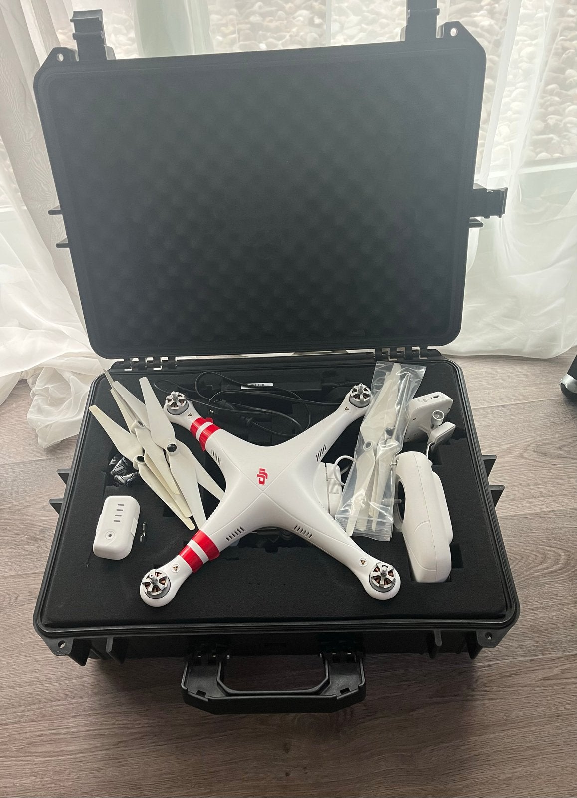 DJI Phantom 3 Standard Drone met 2.7K Camera en Koffer, Audio, Tv en Foto, Drones, Ophalen, Gebruikt, Cameradrone, Extra accu('s)