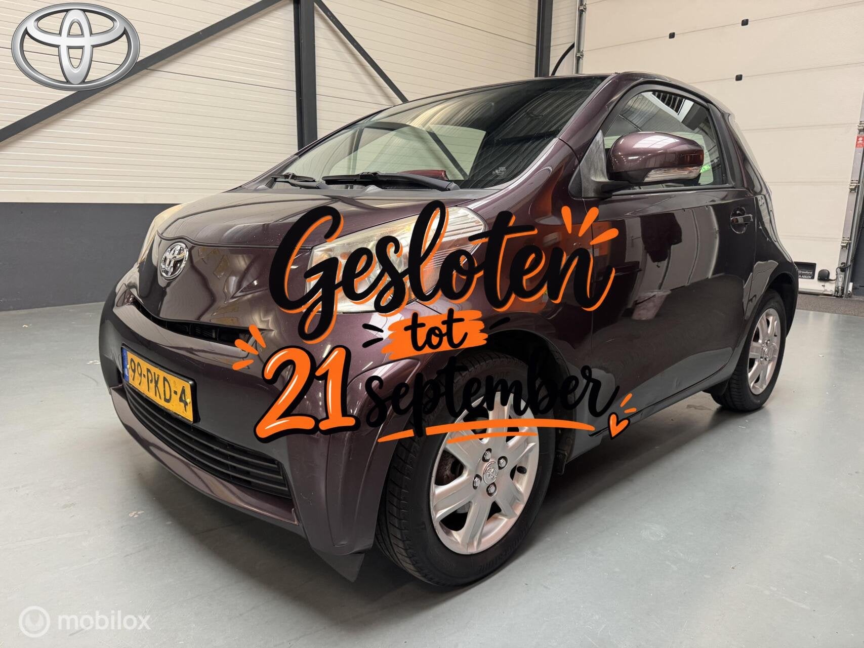 Toyota iQ 1.0 VVTi Automaat Airco|1e Eig|Dealer onderhouden!, Auto's, Stof, Gebruikt, Zwart, Overige kleuren