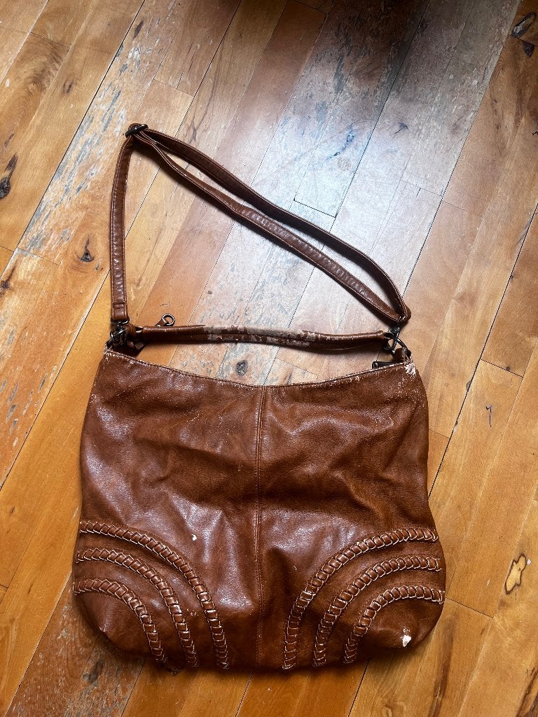 Tas oud, Ophalen of Verzenden, Gebruikt, Bruin, Handtas