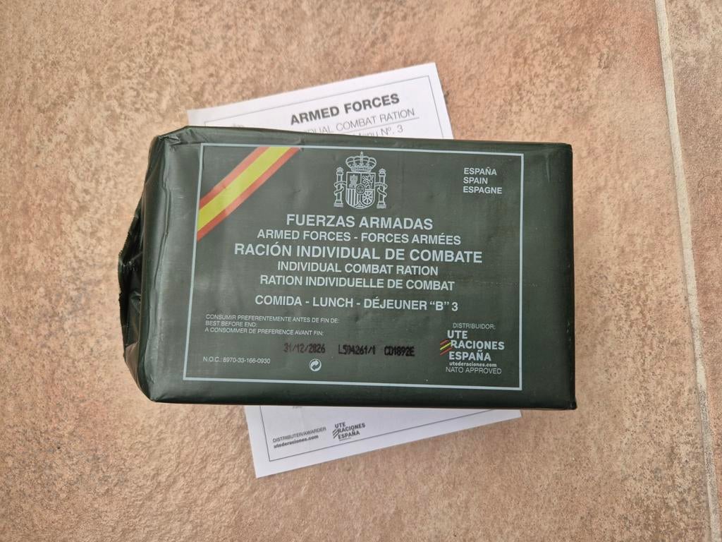 B3 Spaans Leger MRE Rantsoen Ration B3, Ophalen of Verzenden