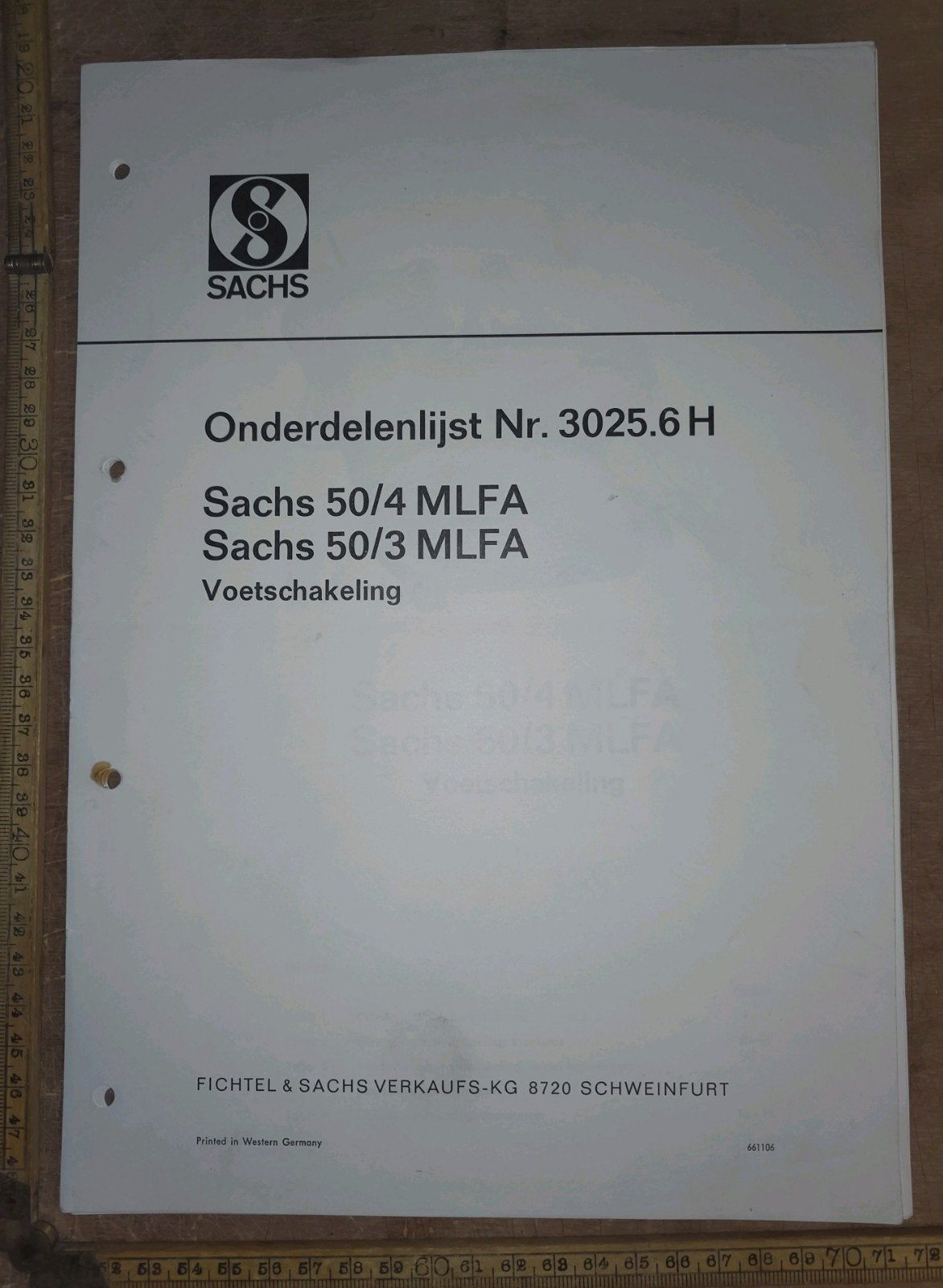 Onderdelen Catalogus Sachs 50/3, 50/4 MLFA, Ophalen of Verzenden, Gebruikt