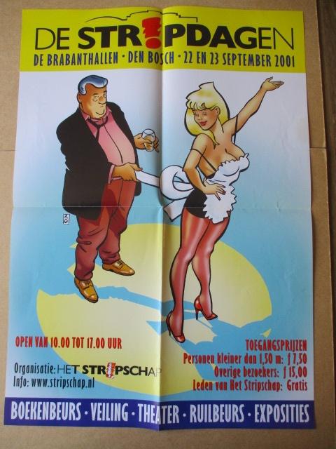 adv10996 stripdagen poster 2001, Ophalen, Overige figuren, Gebruikt, Plaatje, Poster of Sticker