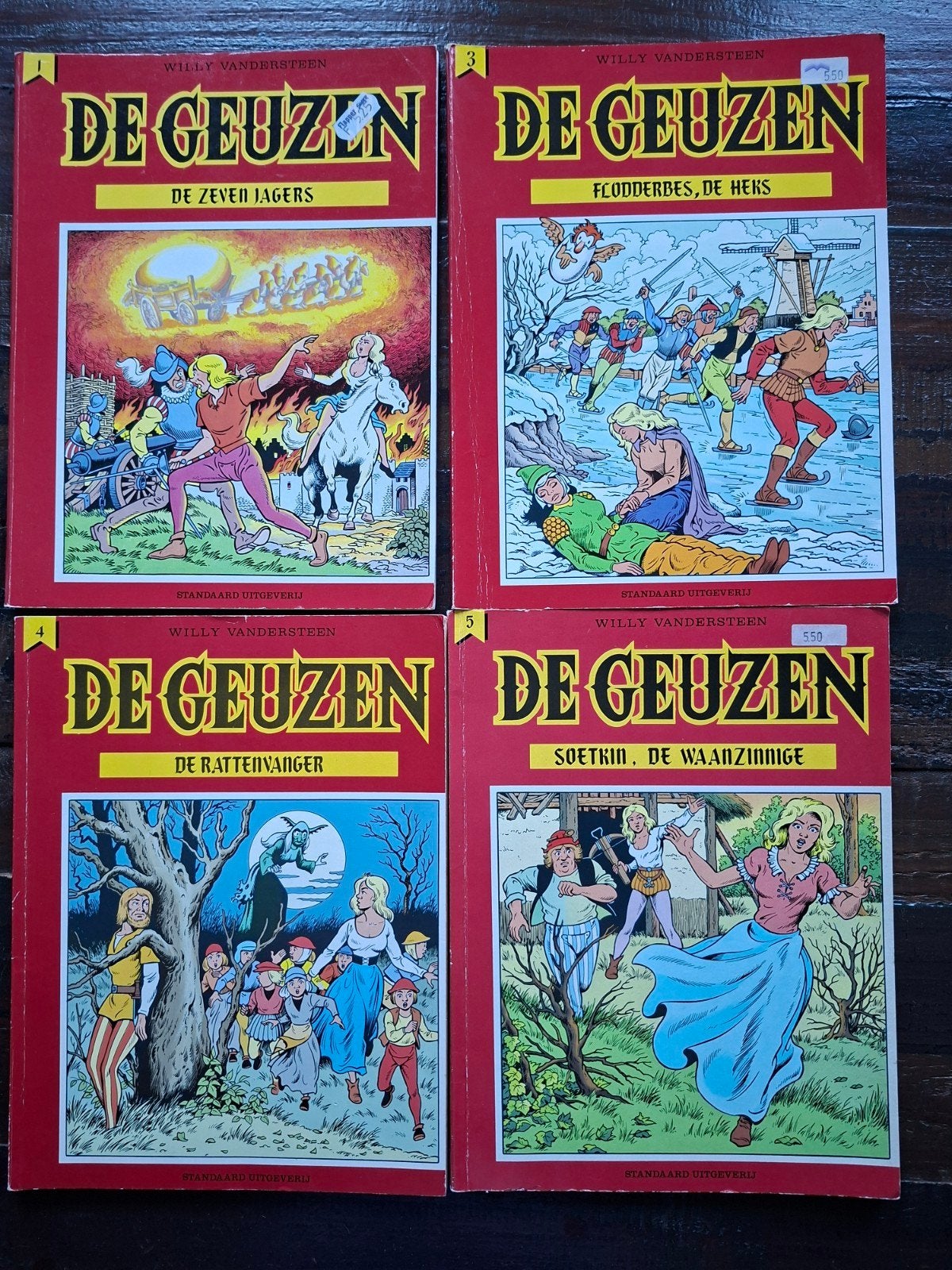 4 stripboeken 'De Geuzen' van Willy Vandersteen, Boeken, Ophalen of Verzenden