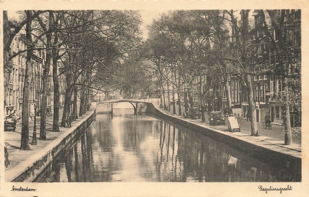 Amsterdam, Reguliersgracht, Ophalen of Verzenden, 1920 tot 1940, Gelopen, Noord-Holland