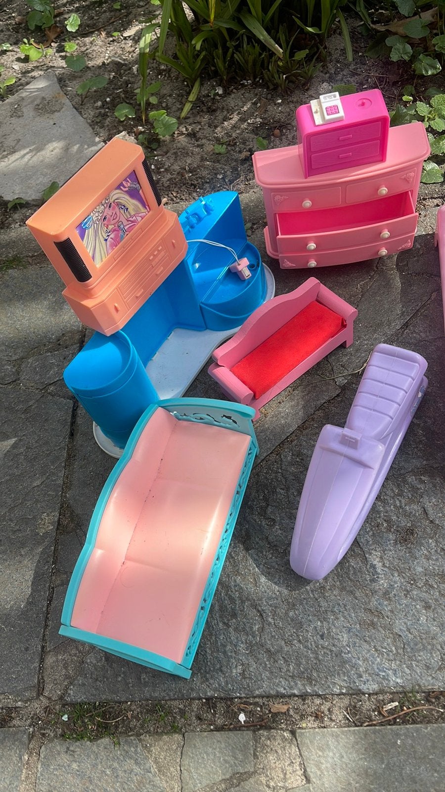 Barbie meubels en accessoires set, Ophalen of Verzenden, Gebruikt, Toebehoren