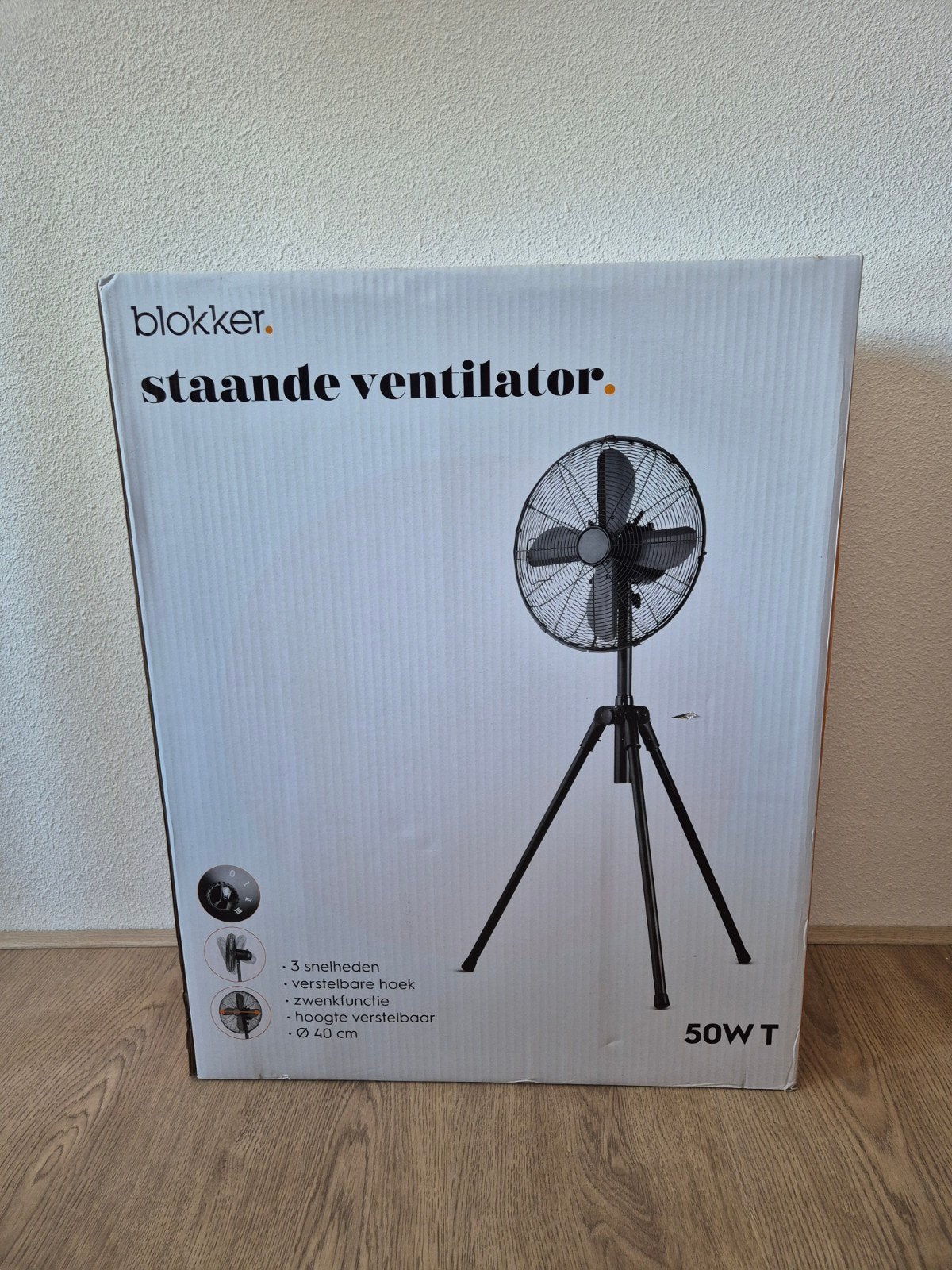 Nieuwe staande Ventilator, Ophalen of Verzenden, Statiefventilator
