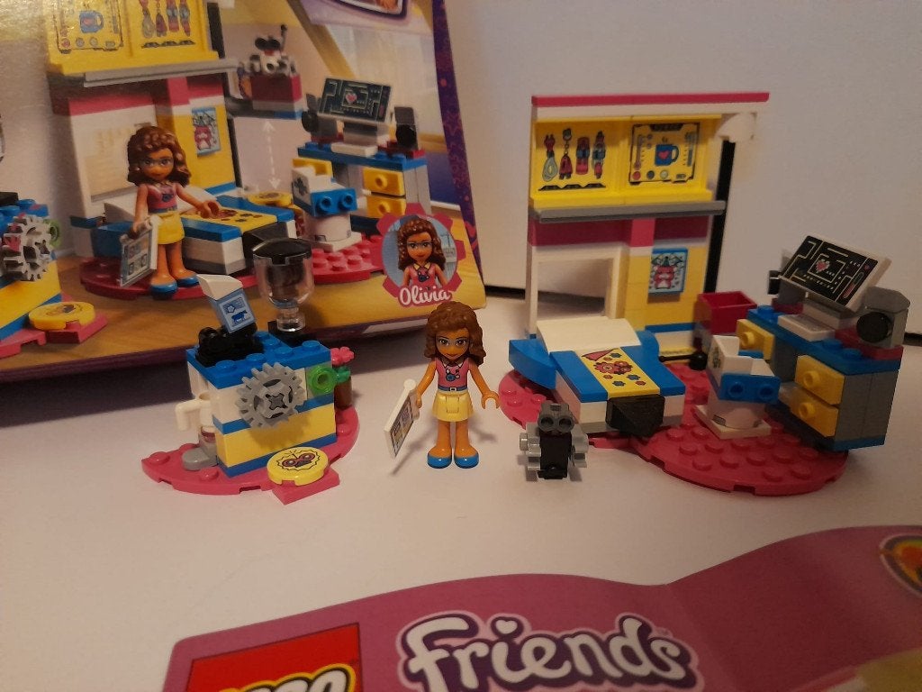 LEGO Friends Olivia's Slaapkamer 41329 met doos en boekje, Gebruikt, Lego, Friends, Ophalen of Verzenden