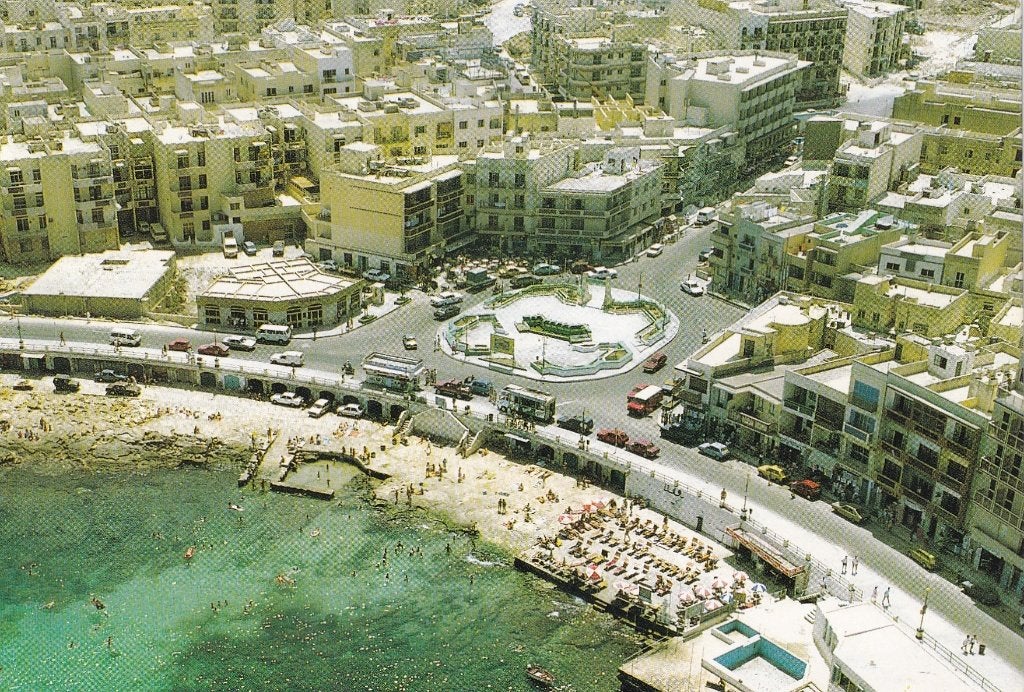 Malta bugibba, bay square, Verzamelen, Verzenden, 1960 tot 1980, Gelopen, Overig Europa
