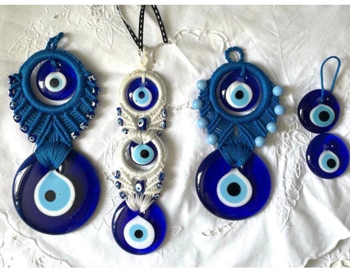 Nazar Amuletten Set - Bescherming en Decoratie, Blauw, Ophalen of Verzenden, Glas, Oosters