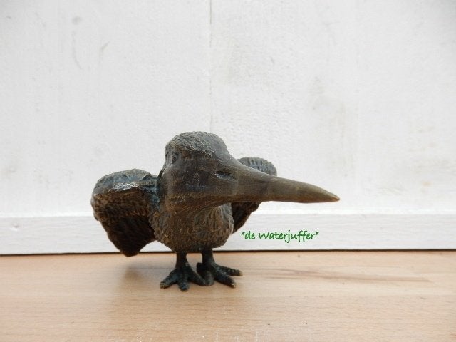 196* Bronzen ijsvogel (Boven €75 geen verzendkosten), Tuin en Terras, Tuinbeelden, Ophalen of Verzenden, Nieuw, Overige materialen