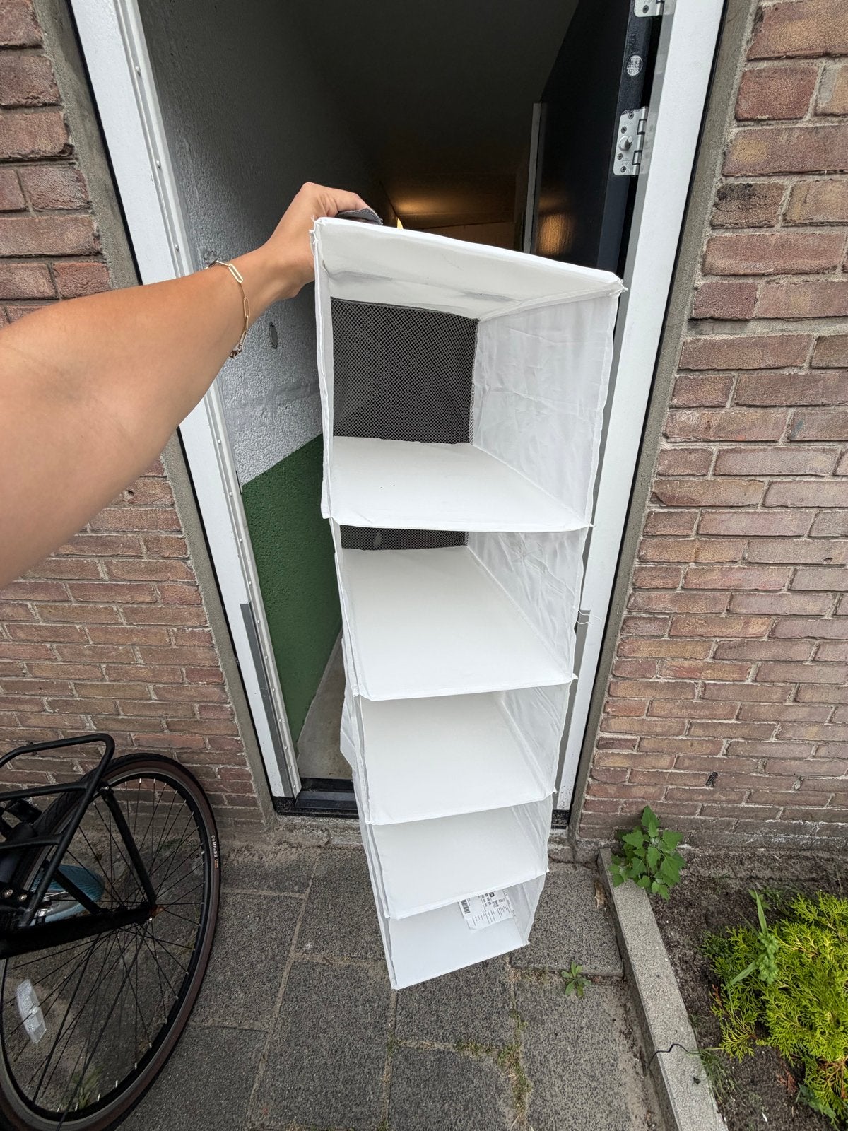 Hangende opberger met 4 vakken - wit, Ophalen, Gebruikt