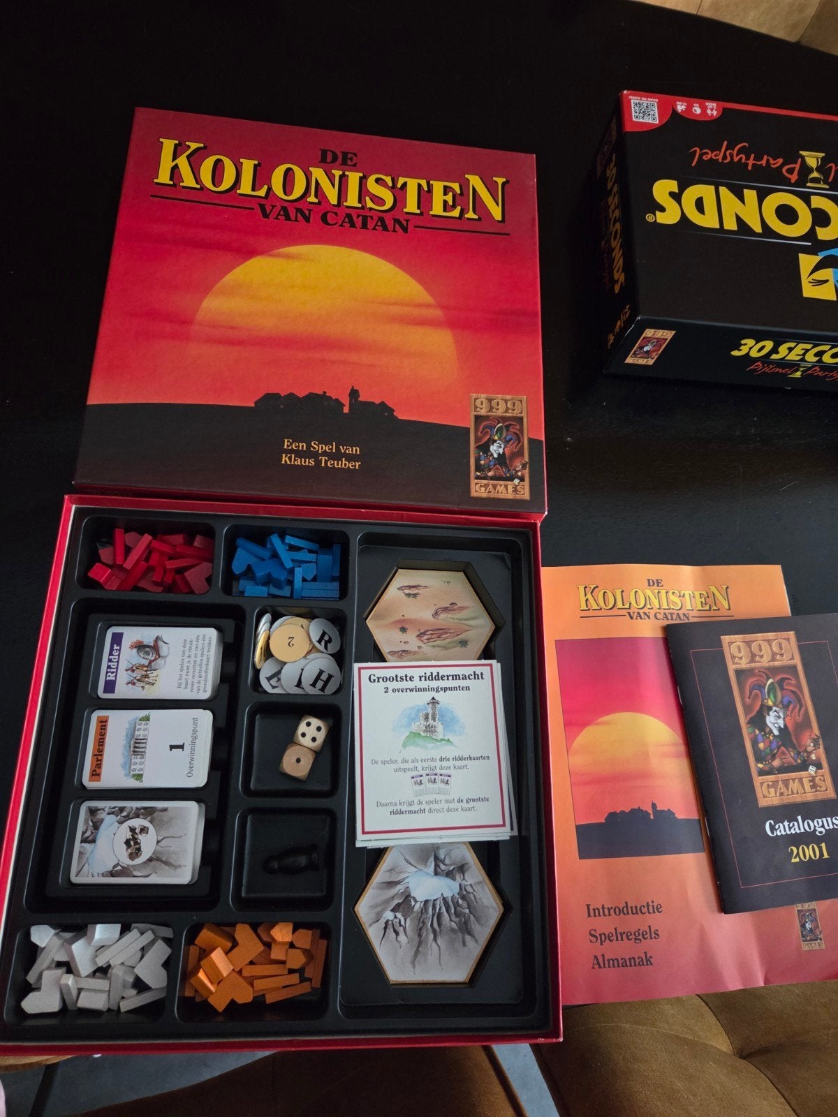 De Kolonisten van Catan - Basisspel hout, Hobby en Vrije tijd, Gezelschapsspellen | Bordspellen, Ophalen of Verzenden, Gebruikt