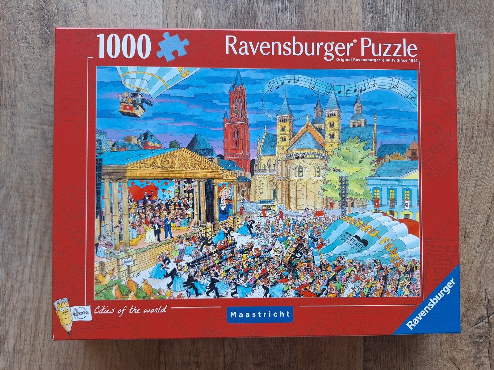 Ravensburger puzzel Maastricht 1000 stukjes
Rookvrij, Hobby en Vrije tijd, Denksport en Puzzels, Ophalen of Verzenden, 500 t/m 1500 stukjes