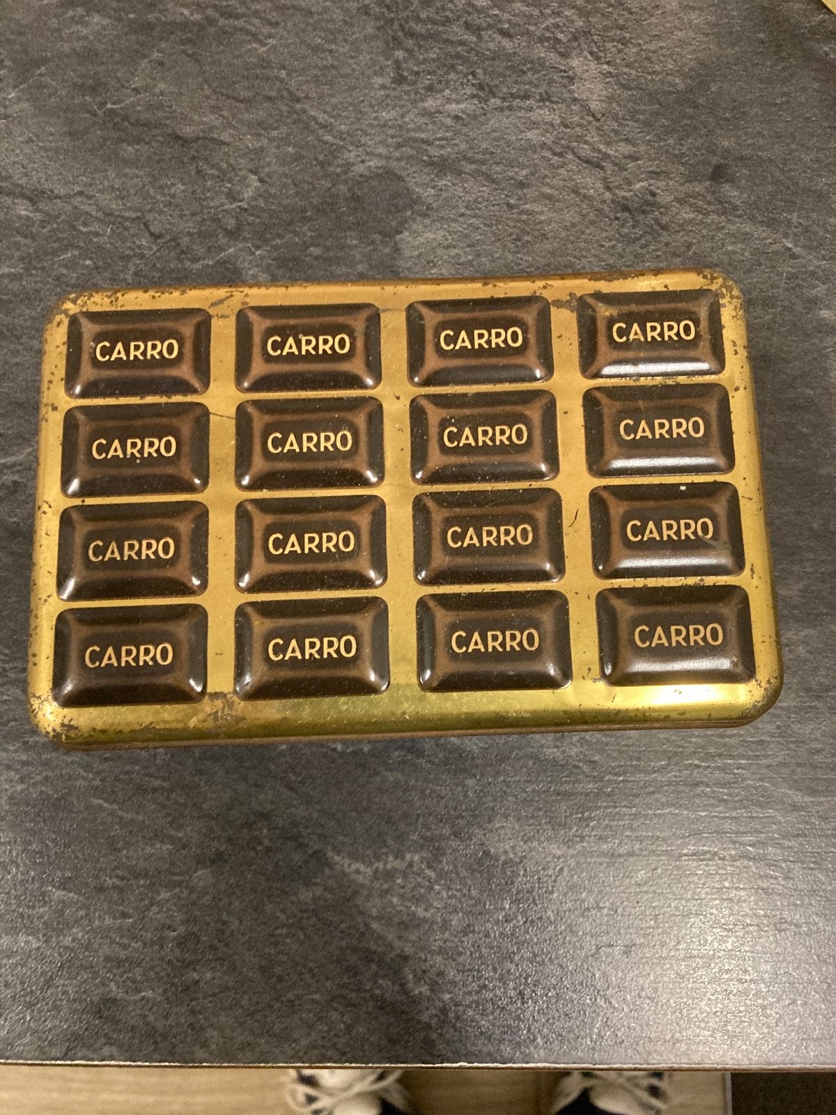 Vintage Carro Cacao & Chocolade blik - J. Driessen, Verzamelen, Blikken, Ophalen of Verzenden, Gebruikt, Overige, Overige merken