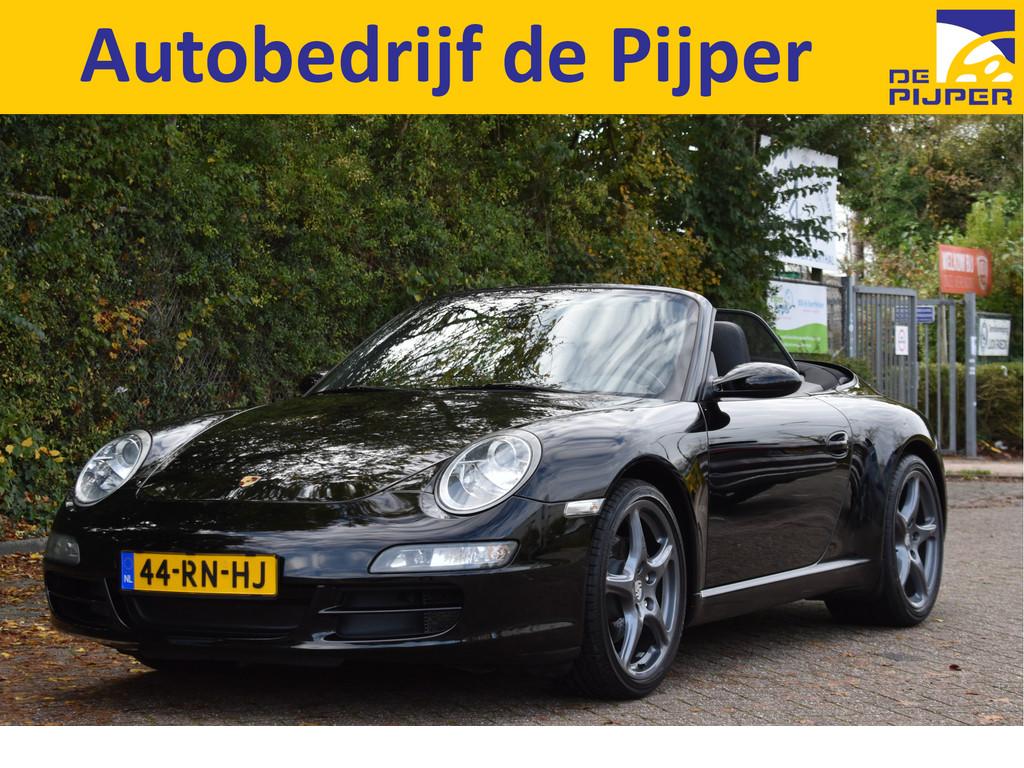 Porsche 911 Cabrio 997 3.6 Carrera 325 pk | Historie aanwezi, Auto's, Porsche, Achterwielaandrijving, Gebruikt, Zwart, Cabriolet