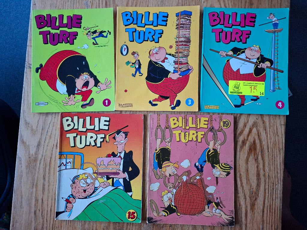 Billy Turf 5x  deel 1, 3, 4, 15 & 19 ook los te koop of ruil, Boeken, Stripboeken, Meerdere stripboeken, Ophalen of Verzenden