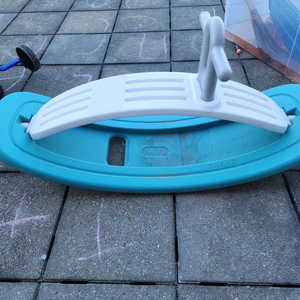 Schommelstoel voor kinderen - Blauw en wit, Ophalen, Gebruikt, Jongen of Meisje