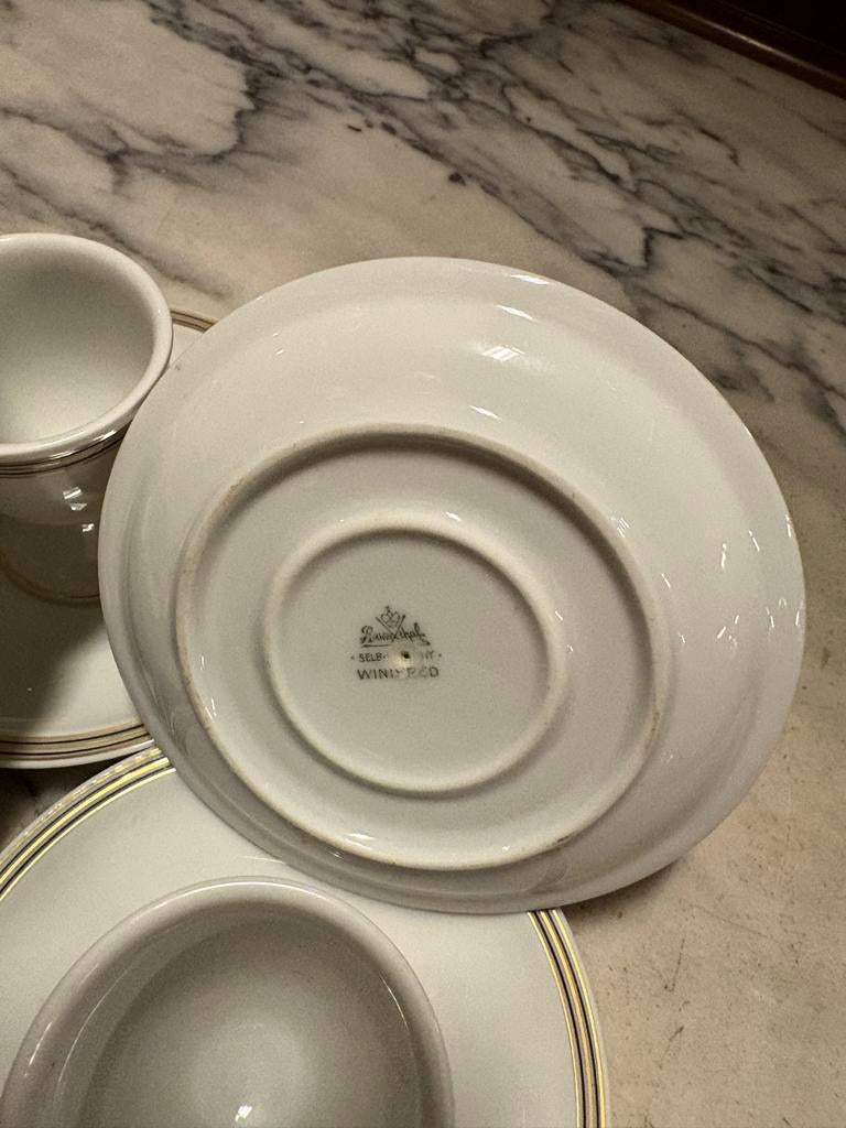 6 Rosenthal eierdoppen - Maria Weiss met gouden rand, Ophalen of Verzenden