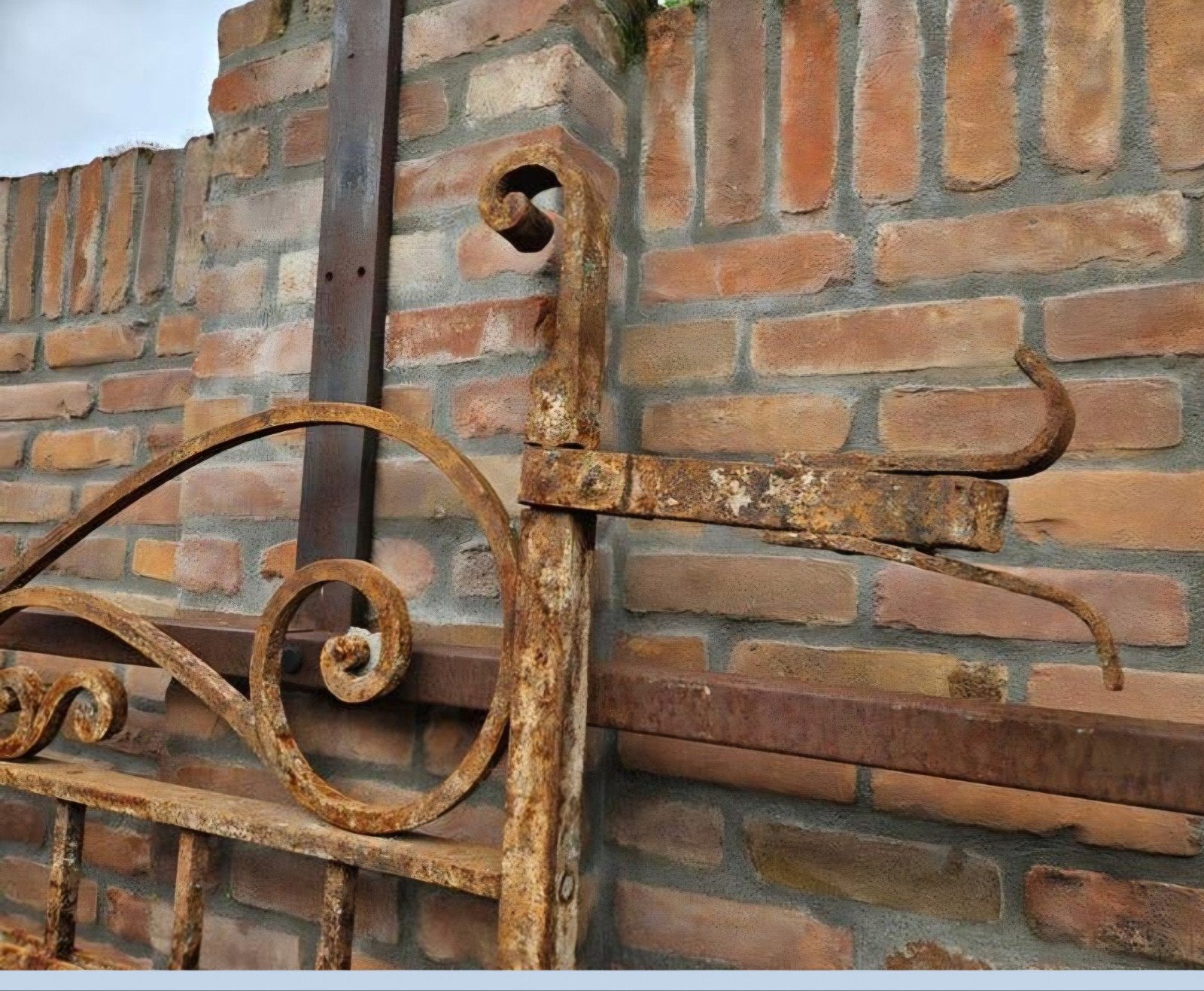 Prachtig zwaar antieke smeedijzeren dubbele poort WEG=WEG, Tuin en Terras, Ophalen, IJzer, Sierhekwerk