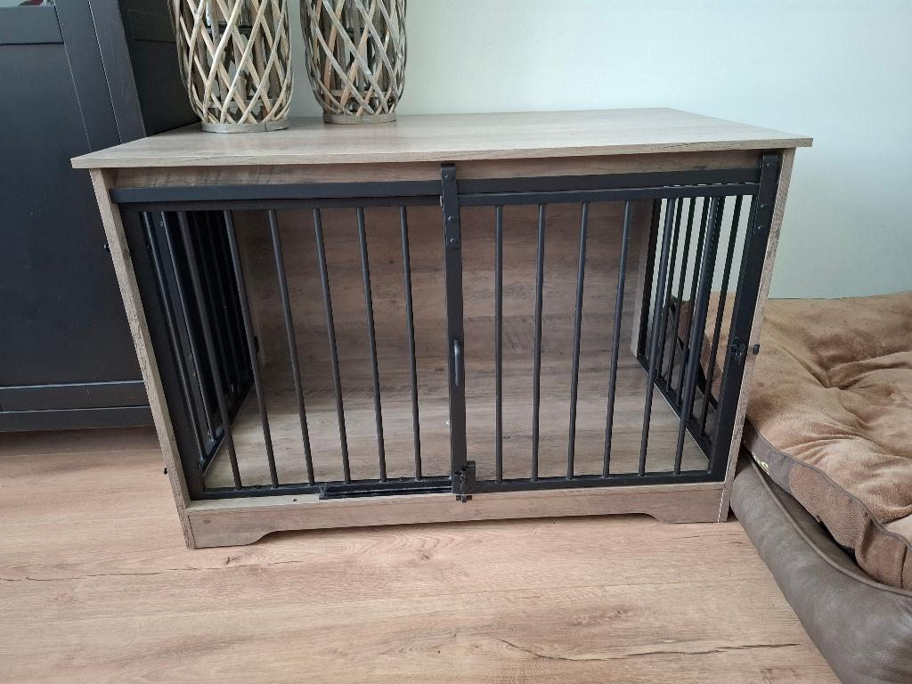 Honden Bench industriële look, Dieren en Toebehoren, Ophalen, Zo goed als nieuw