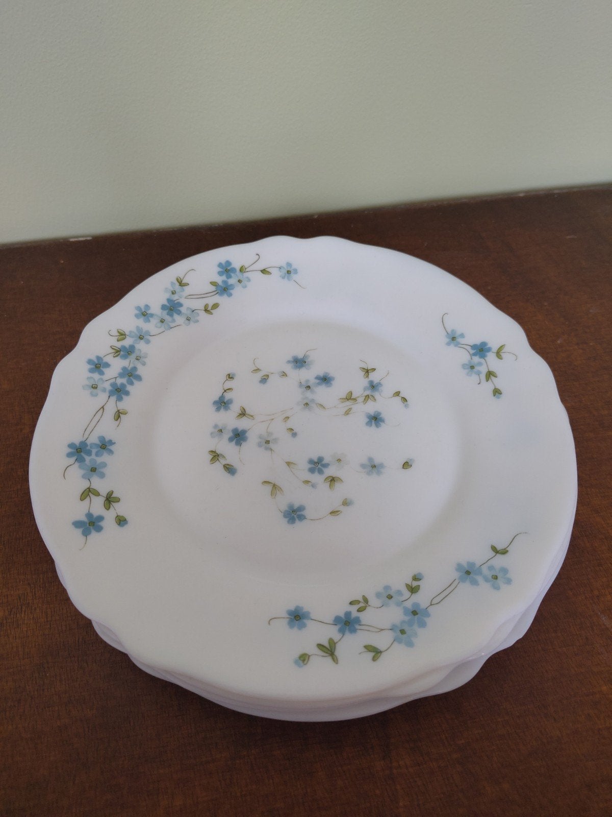 Arcopal France schaaltjes/borden met bloemmotief (4 stuks), Gebruikt, Overige merken, Vintage, Ophalen of Verzenden