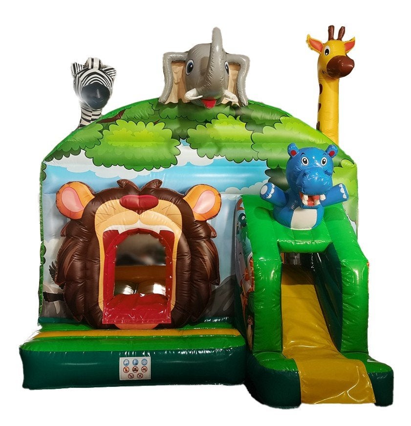te koop mooi nieuw springkussen jungle 4,9 x 3,8 m, Ophalen of Verzenden, Nieuw, Verjaardag