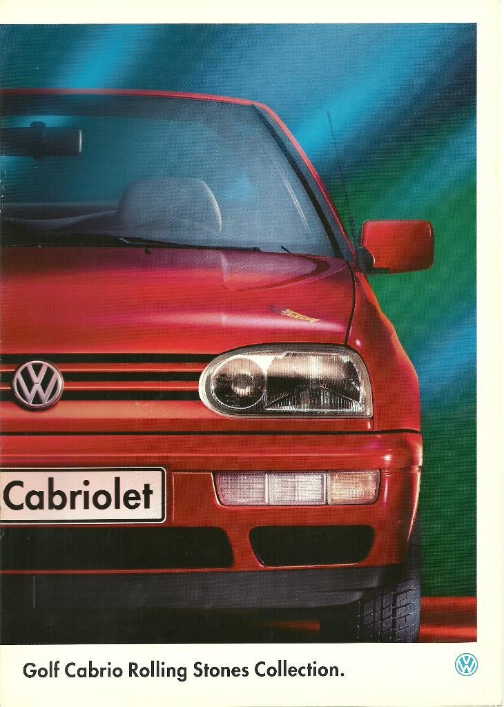 Volkswagen Golf 3 cabriolet 1995 folder, Ophalen of Verzenden, Zo goed als nieuw, Volkswagen