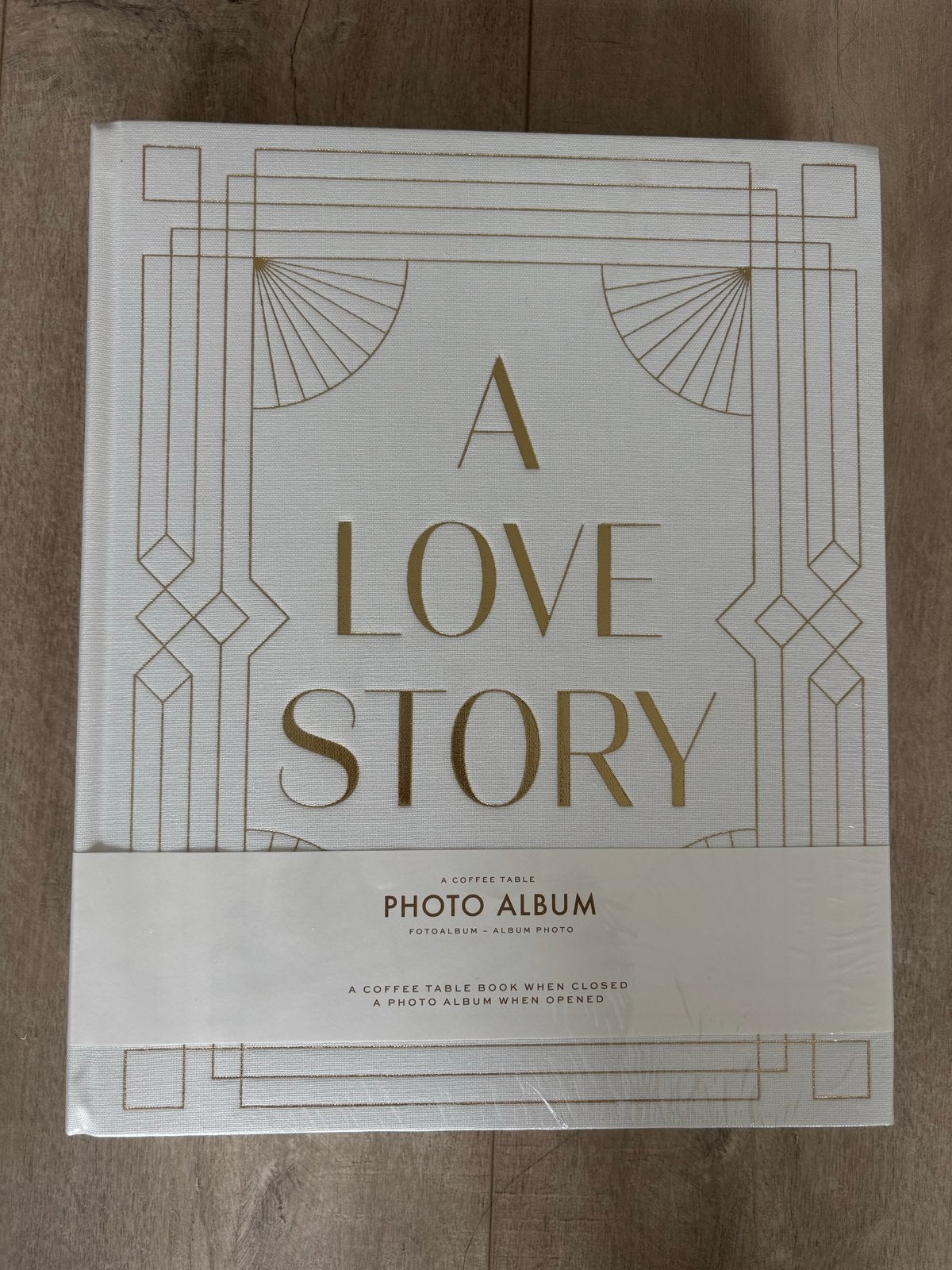 Luxe Fotoalbum 'A Love Story' - Wit met Gouden Details, Stevige kaft, Overige merken, Nieuw, Losbladig album