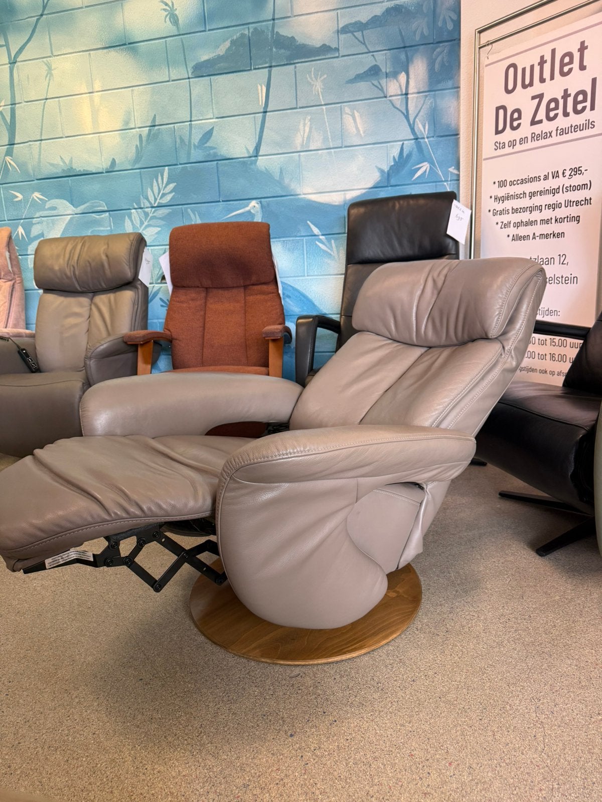 Meubelzorg relax fauteuil gratis bezorging met garantie, Ophalen of Verzenden, Zo goed als nieuw, Leer, 100 top merken in alle kleuren en maten