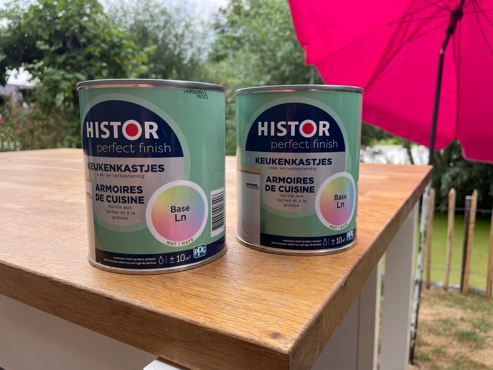 Histor Perfect Finish Keukenkastjes Verf - 2x 0.75L, Blauw, Nieuw, Ophalen of Verzenden, Verf